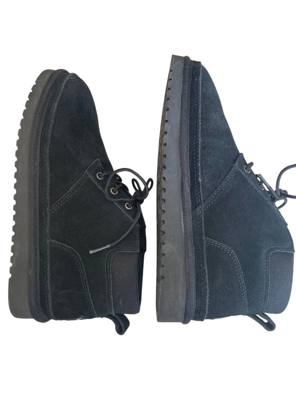 Koolaburra UGG Advay Suede Black Lace-Up Chukka Boots Shearling Womens Size 9 - Picture 7 of 10